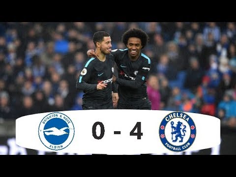 Brighton and Hove Albion VS Chelsea | 0 - 4 | All Goal and Highlights | 20 Januari 2018