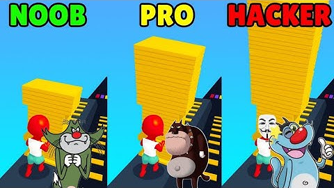 NOOB vs PRO vs HACKER 😱 in Stack Colors | Oggy, jack, Bob Game Video Funny Gameplay GAME STaR PKS