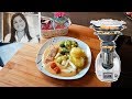 Turmkochen mit dem Thermomix - Gemüse-Fisch-Platte mit Kartoffelpüree und Paprikasauce