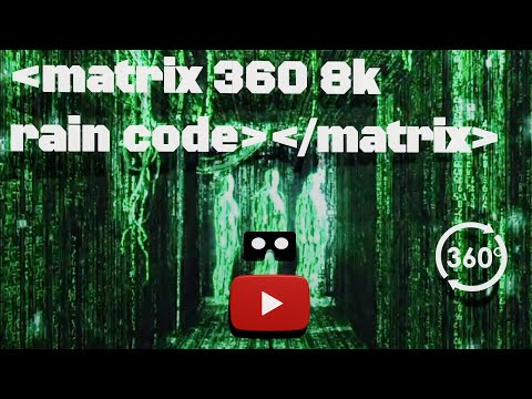 (POV-VR-360) Matrix - rain code - "He Is The One" scene