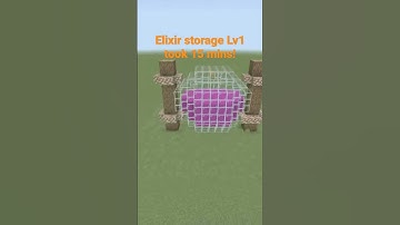 I made Clash of Clans level 1 elixir storage in Minecraft took 15 mins!