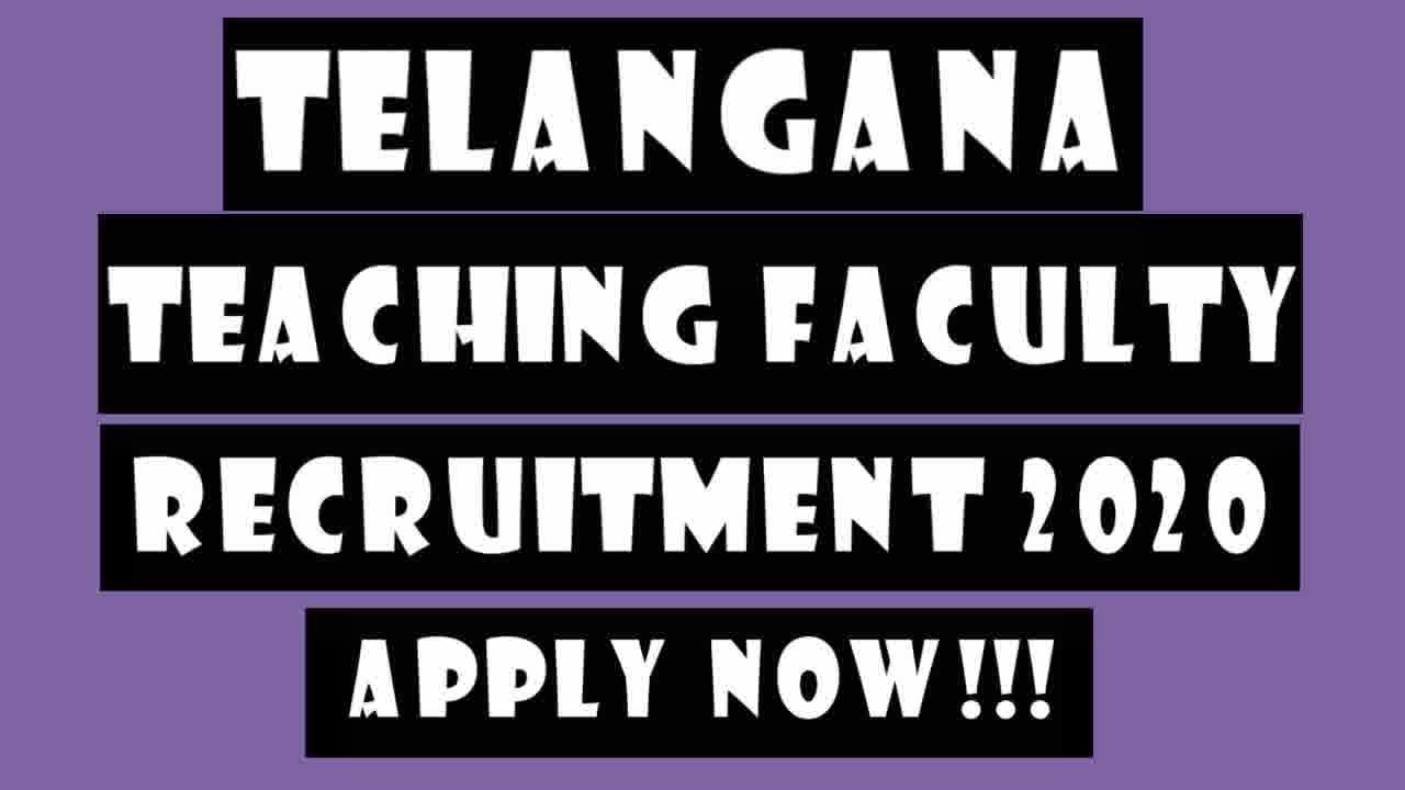 TTWREIS Telangana Recruitment 2020 | TTWREIS Teaching Faculty recruitment 2020 | Syllabus
