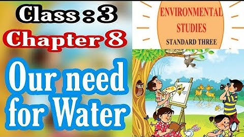 Our need for water, Environmental studies, chapter 8, class 3, Maharashtra Board, Std 3