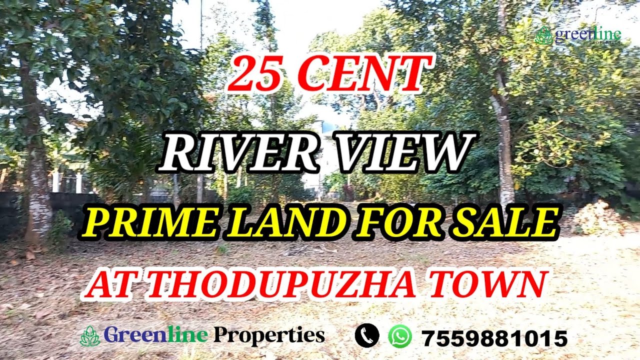 25 CENT RIVER VIEW PRIME LAND FOR SALE AT THODUPUZHA TOWN GREENLINE