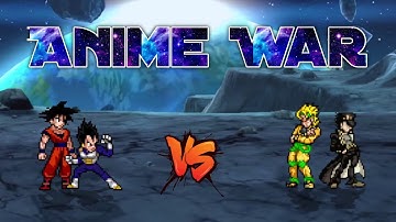 Goku DBS V3.5 OP (all form) & Vegeta OP (all form) VS Dio K1 V2 & Jotaro K1 V2 in Jump Force Mugen