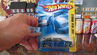 2007 New Models Hot Wheels CHEVY SILVERADO w/Motorcycle - Toy Truck Unboxing Review - Metallic Blue