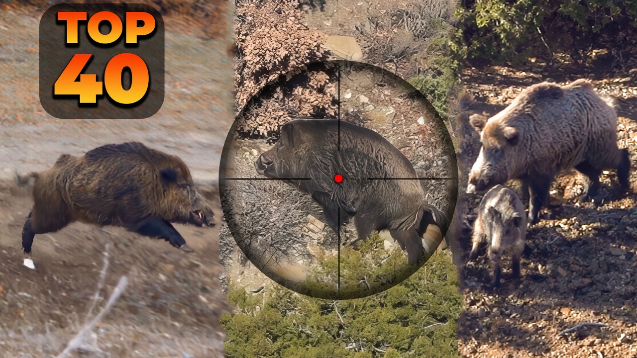 GIANT BOAR INVASION: 40 Incredible Hunts In 15 Minutes! (TOP RIFLE ...
