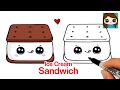 How to Draw an Ice Cream Sandwich Easy