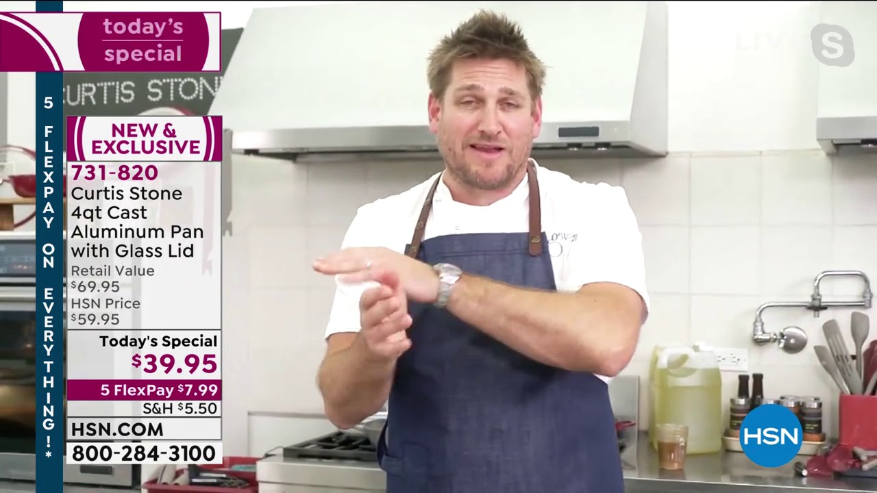 Curtis Stone 4Quart Cast Aluminum Pan with Glass Lid YouTube