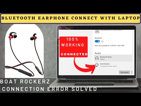 How To Connect boAt Rockerz Bluetooth Earphone With PC or Laptop || Connection Error Solved