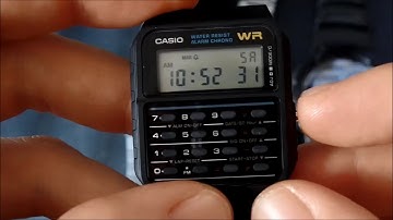 How to set time and date on a Casio CA-53 calculator watch
