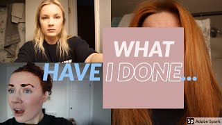 Spontaneously dying my hair VERY RED | Red hair before and after