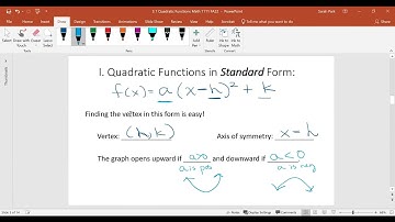 3.1 part 1/3 Quadratic Functions (Standard Form) - Math 1111 College Algebra