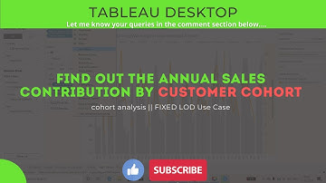 Tableau - Find out sales contributed by each customer cohort? | Cohort Analysis | Fixed LOD use case