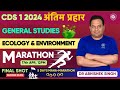 Environment  ecology marathon for cds 1 2024  environment  ecology in one shot  abhishek sir