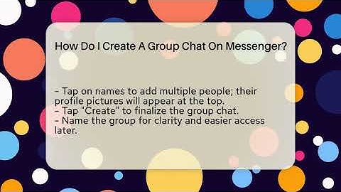 How Do I Create A Group Chat On Messenger? - Everyday-Networking