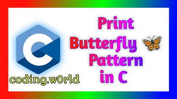 How to write a butterfly pattern in C language #butterfly #C #Butterflypattern
