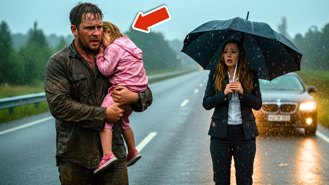 Βοήθησε έναν πατέρα μόνο με την κόρη του, στον ίδιο δρόμο όπου έχασε την οικογένειά της.