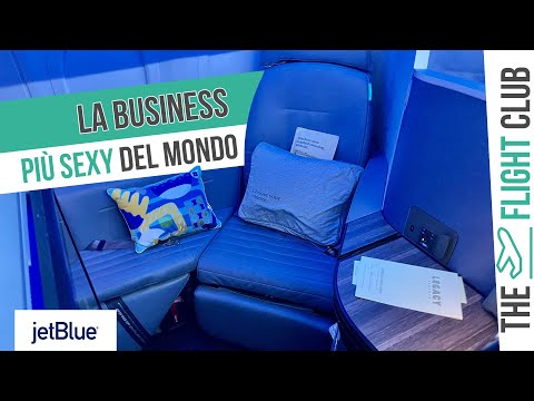 La più bella cabina di business class al mondo (su un A321lr), volo JetBlue da New York a Londra