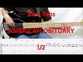 U2 American Obituary BASS COVER TABS mp3