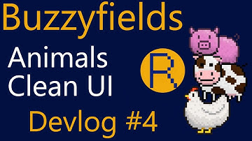 Buzzyfields - Farm Management Game - Devlog #4 (Animals and Cleaner UI) - Godot