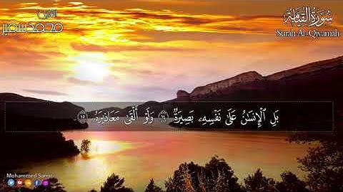 11- القارئ محمد سمير 💚 سورة القيامة 💚  بصوت جميل Surah Al Qiyamah