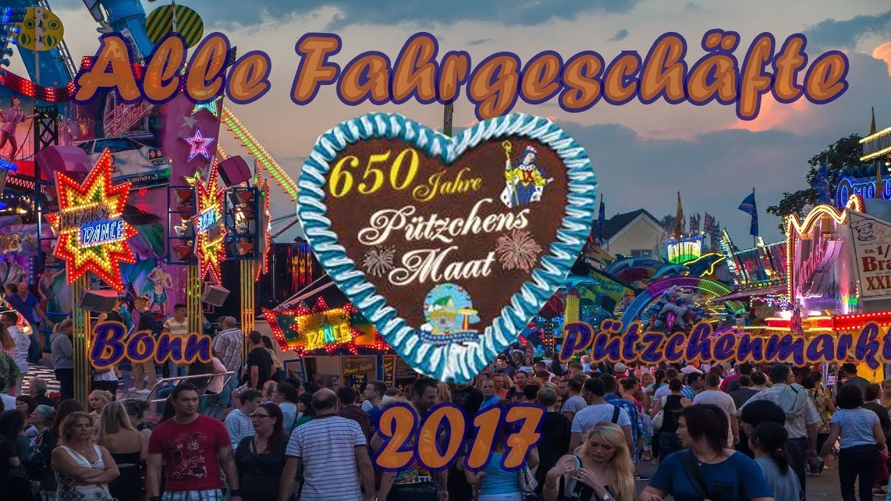 Alle fahrgeschäfte/Attractielijst Bonn Pützchenmarkt 2017