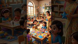 🌟 Cute Kids Classroom Craft Fun | Happy School Activity Animation 🎨🧒✨#animation #classcraft #class