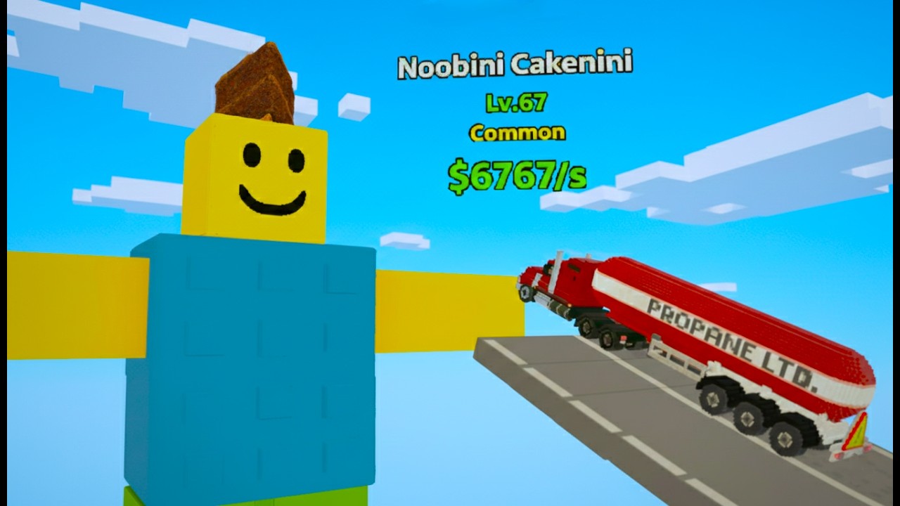 Cars VS Common NOOBINI CAKENINI & Fast Tsunami - Escape Tsunami For Brainrots - TearDown