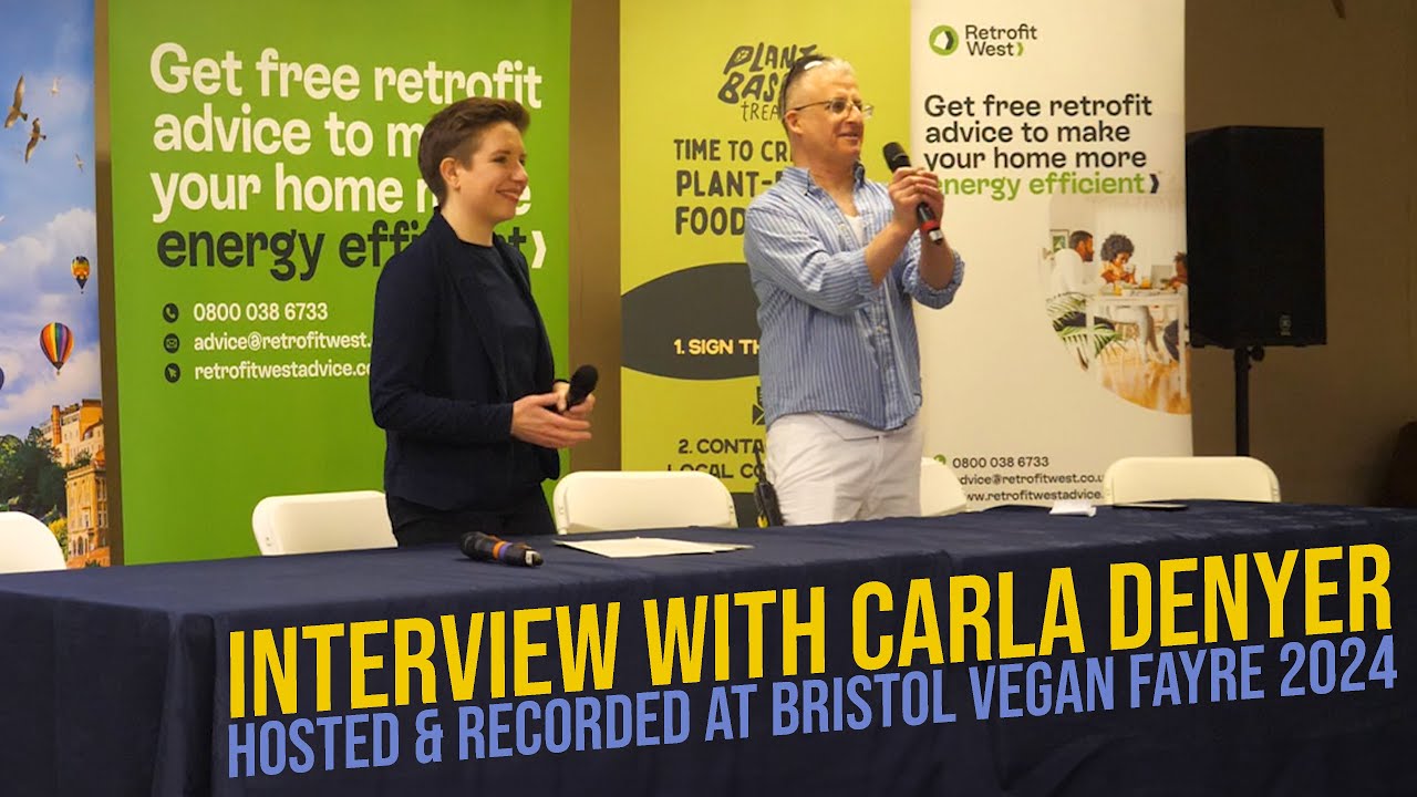 Interview with Carla Denyer at Bristol Vegan Fayre Spring 2024