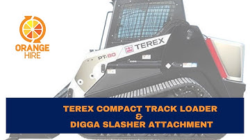 Terex Compact Track Loader with Digga Slasher attachment at work site.