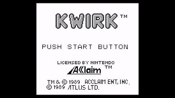 Kwirk (Game Boy 60Hz) - Intro / Attract Mode