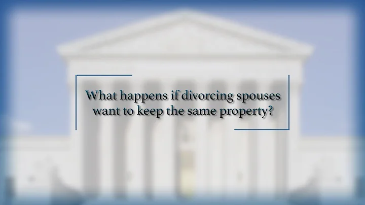 What happens if divorcing spouses want to keep the...