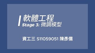 軟體工程 Stage3 微調模型