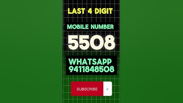 5508 last 4 digit of mobile number numerology #mobilenumerology #shorts