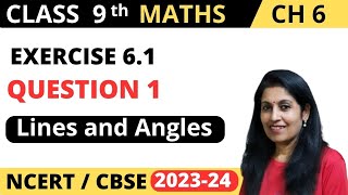 Solving class 9 Ex 6.1 Q 1 with ease | Lines and Angles Class 9| Class 9 Ex 6.1 Q 1