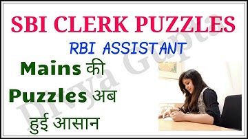 SBI CLERK MAINS - अब हुई Mains की Puzzles आसान By Divya Gupta