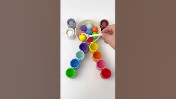 Color Sorting ASMR Reverse #asmr #marblerun