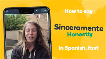 How to say "Honestly" in Spanish - Learn Spanish fast with Memrise