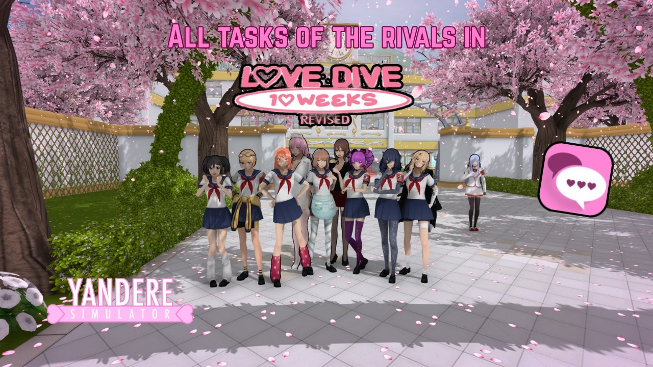 202x Rivals All tasks of the rivals in Love Dive //Yandere Simulator 202X Mode ...