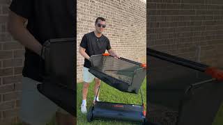 This has made life so much easier and made my yard look better #vevor #vevorlawnsweeper #lawnsweeper