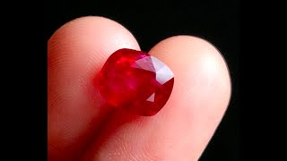 Gem Gardener: Unheated Burmese Pigeon Blood Ruby Gem Stone GRS 2