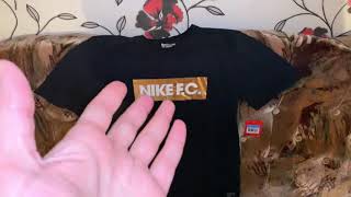 NIKE F.C. FOIL Black Gold Football Men's T-Shirt 2019 screenshot 5