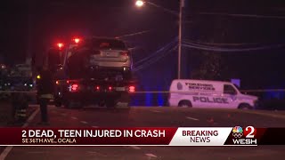 Police: 2 dead, 1 injured after fiery crash in Marion County