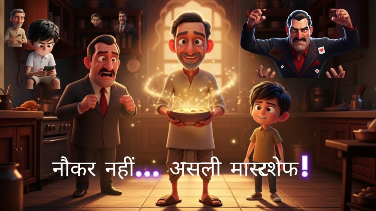 इस गरीब रसोइए को सबने नौकर समझा… सच जानकर सब रो पड़े 😢 | Emotional Cartoon Story | Hindi Moral Story