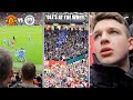 City Fans Sing "OLE'S AT THE WHEEL" at the Manchester Derby