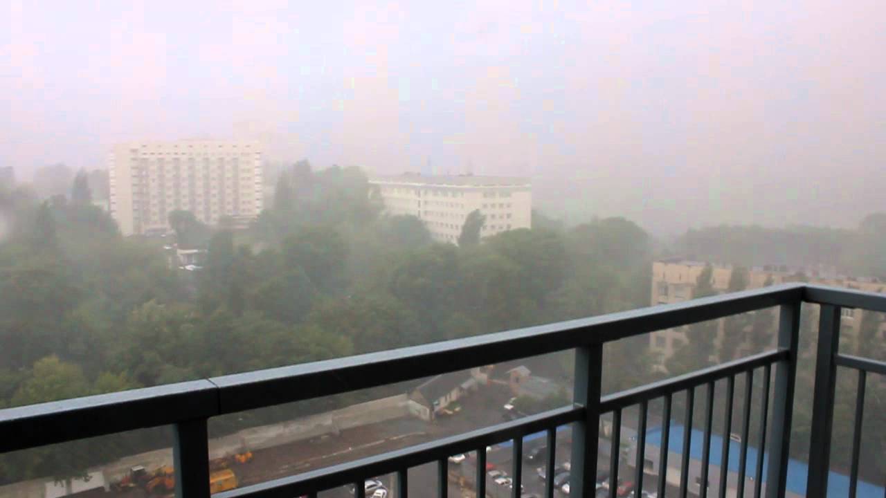 Белая стена дождя в Киеве 6 июля 2011: Сам ливень