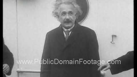 Albert Einstein arrives in America 1930 archival footage    PublicDomainFootage.com