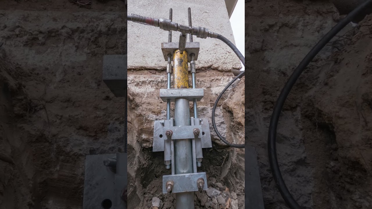 Irvine Home Lifted 3 Inches - Foundation Repair with Helical Piles. Video preview.