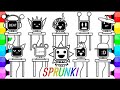 Incredibox SPRUNKI Coloring Pages.New OC Ultimate Satisfying Coloring SPRUNKI characters.